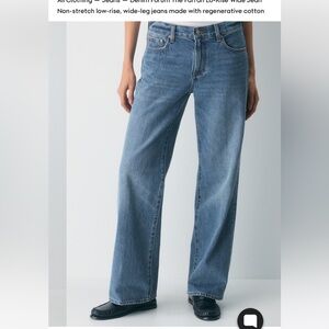 Denim Forum Aritzia The Farrah Lo-Rise Wide Jean size 31W